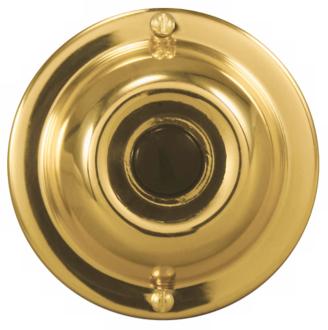 Basic Series Gold with Black 2 14 Round Doorbell Button K6287