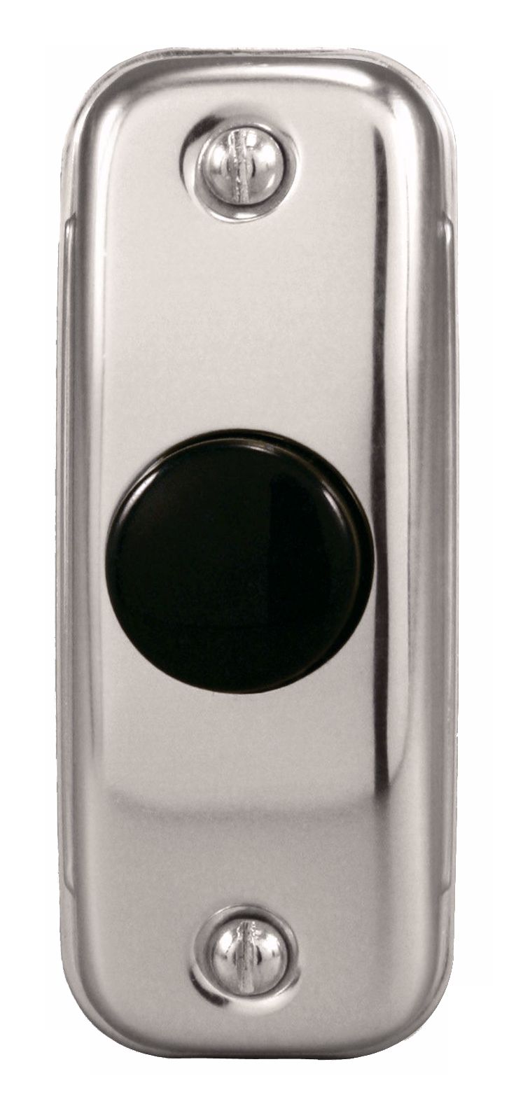 Basic Series Silver with Round Black Button Doorbell Button