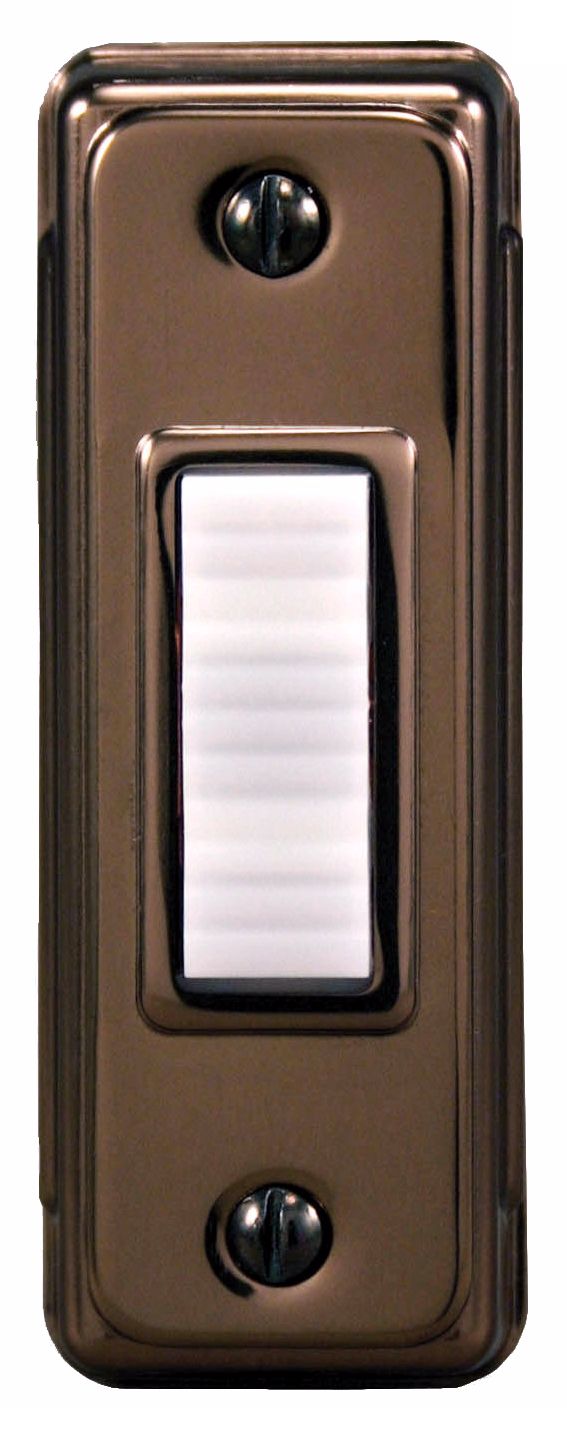 Basic Series Bronze with White Button Doorbell Button
