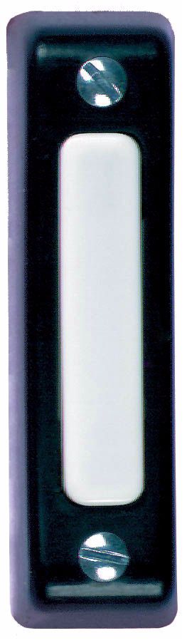 Basic Series Black with White Bar Doorbell Button