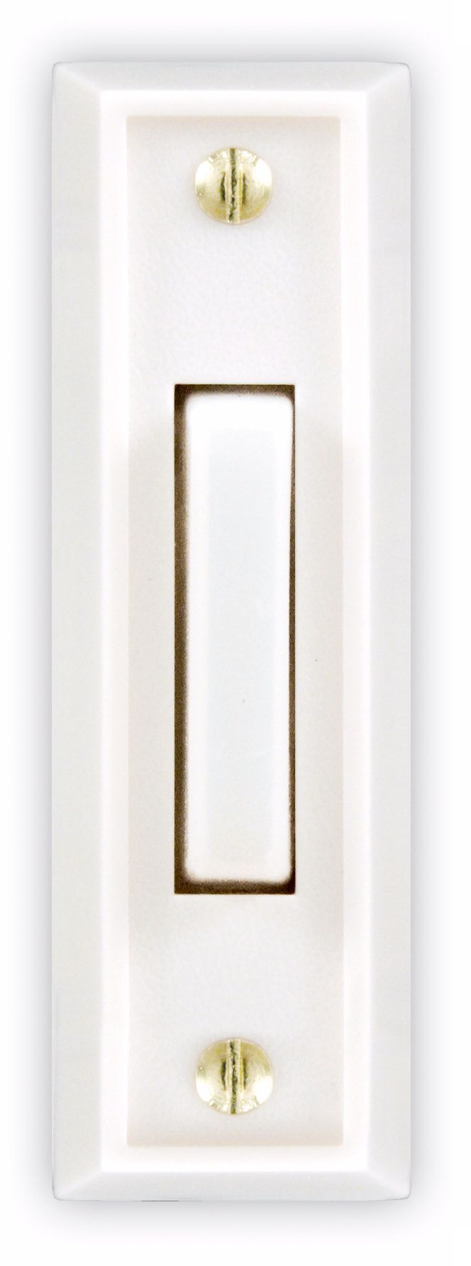 Basic Series White Finish with White Bar Doorbell Button