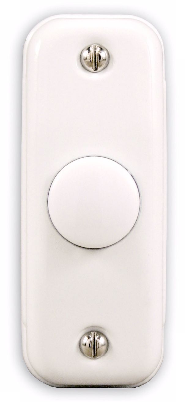 Basic Series White Finish with White Round Doorbell Button