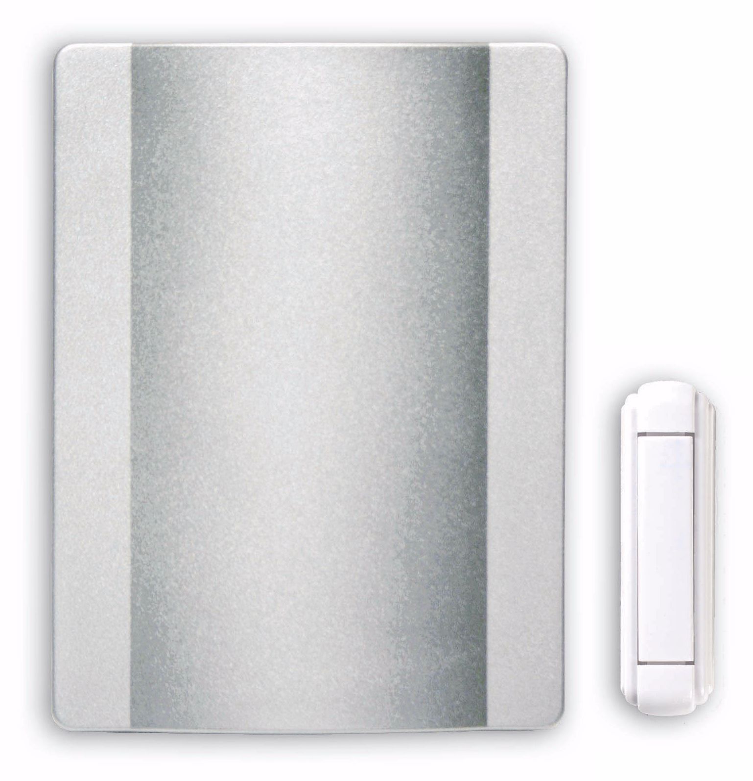 Modern Satin Nickel Finish Wireless 4 1/2" Wide Door Chime