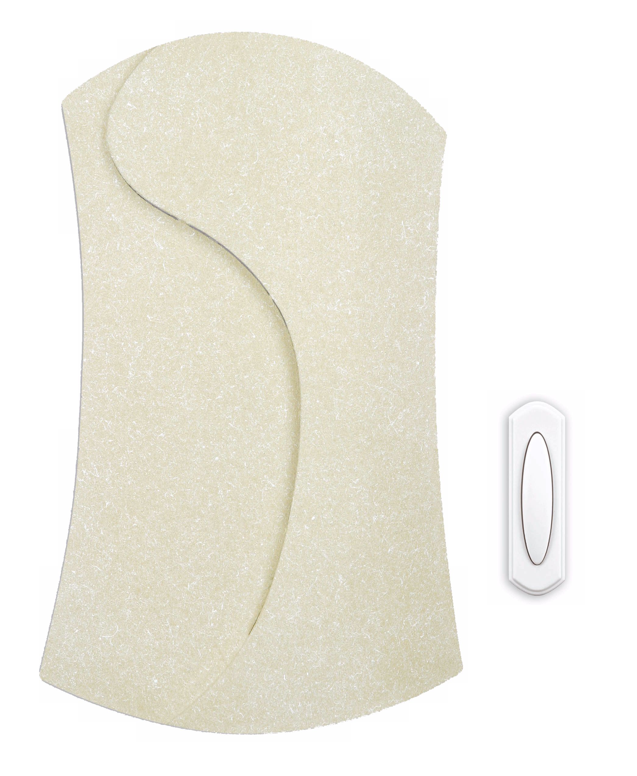 Modern Cream Finish Wireless 6 1/4" Wide Door Chime