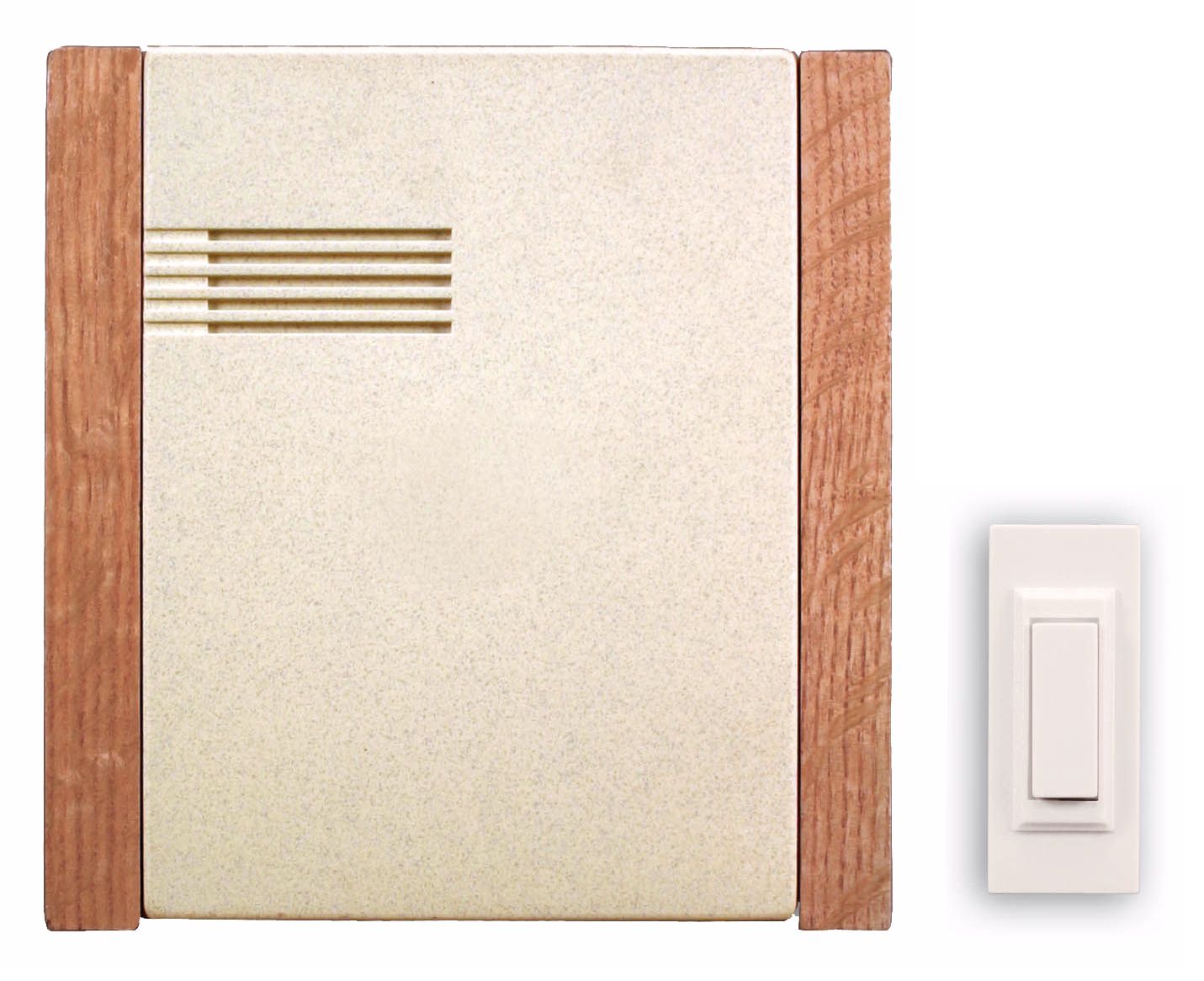 Modern Faux Stone Finish Wireless 6" Wide Door Chime