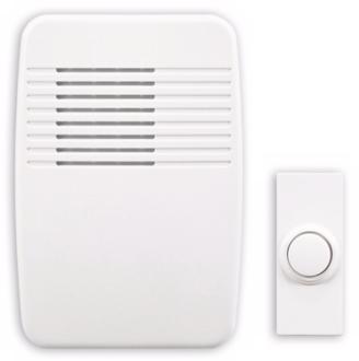 Modern White Wireless Battery Powered 3 12 Wide Door Chime K6406