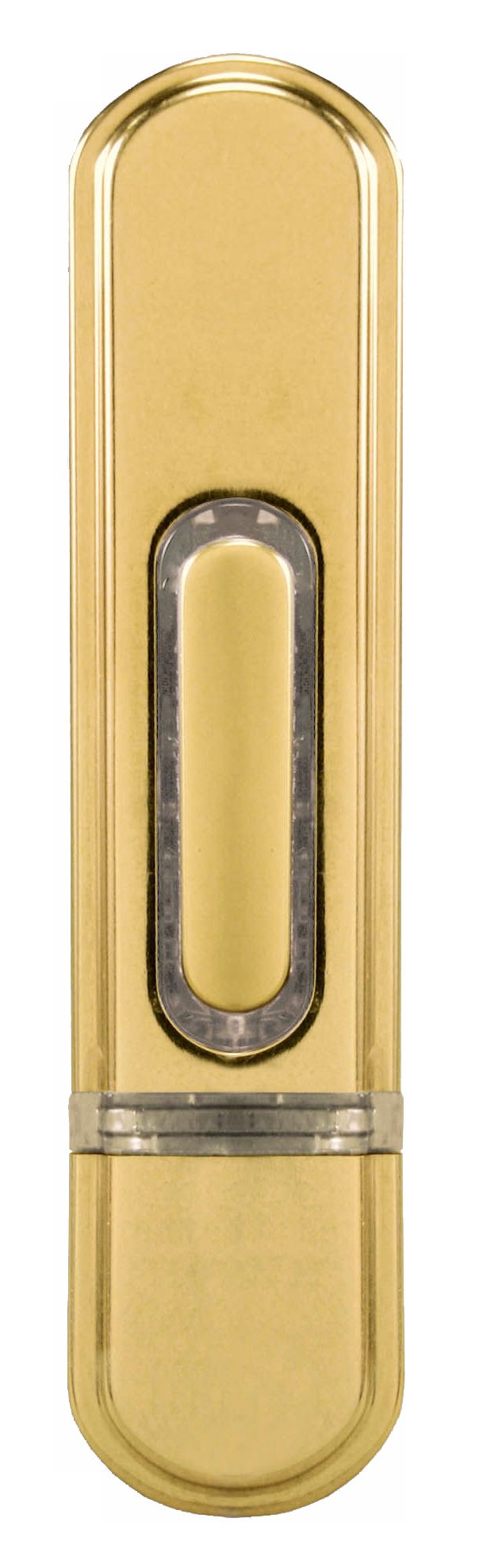 Polished Brass Lighted Oval Button Wireless Doorbell Button