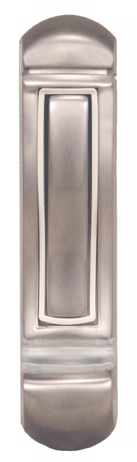 Satin Nickel Surface Mount Wireless Doorbell Button