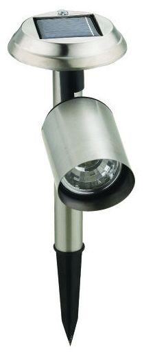 Pewter Solar LED 13" High Landscape Spot Light