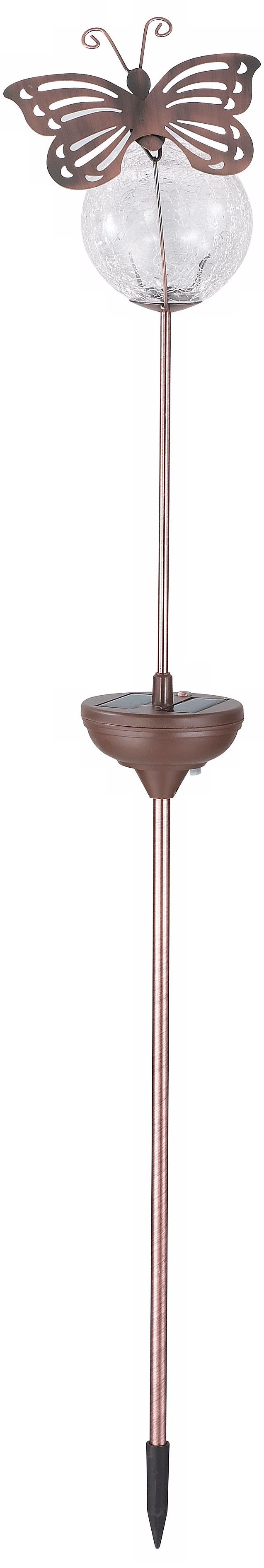 Copper Butterfly Decorative Solar LED Landscape Light