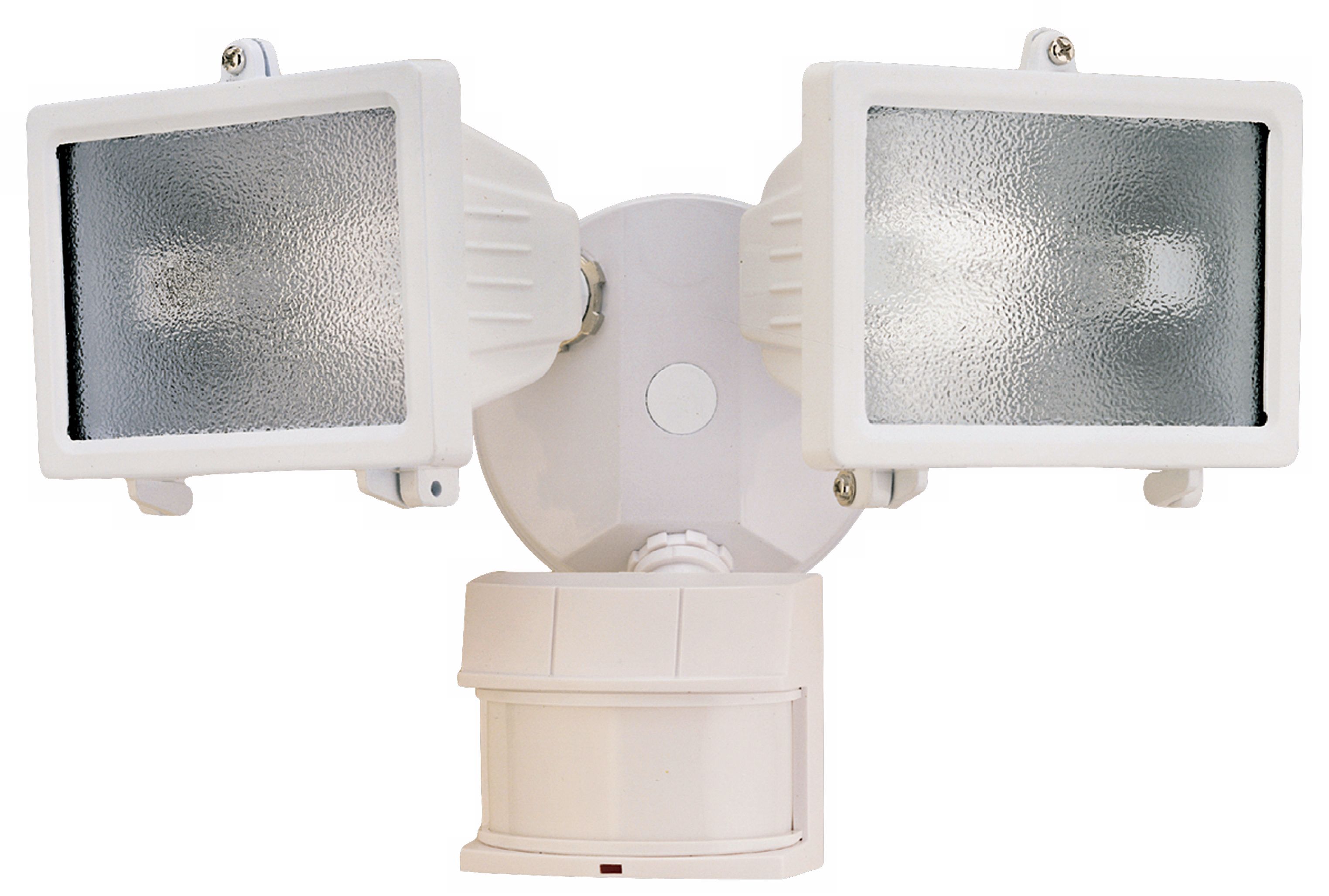 White Finish 13" Wide 2-Light Motion Sensor Security Light - #K6529