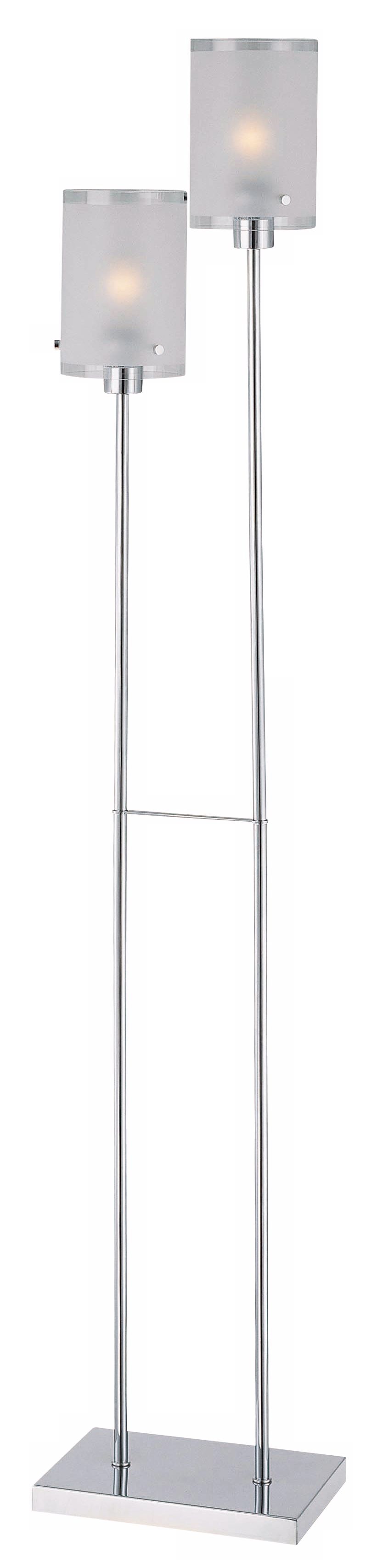 Lite Source Baleno Two-Tier Frosted Glass Floor Lamp