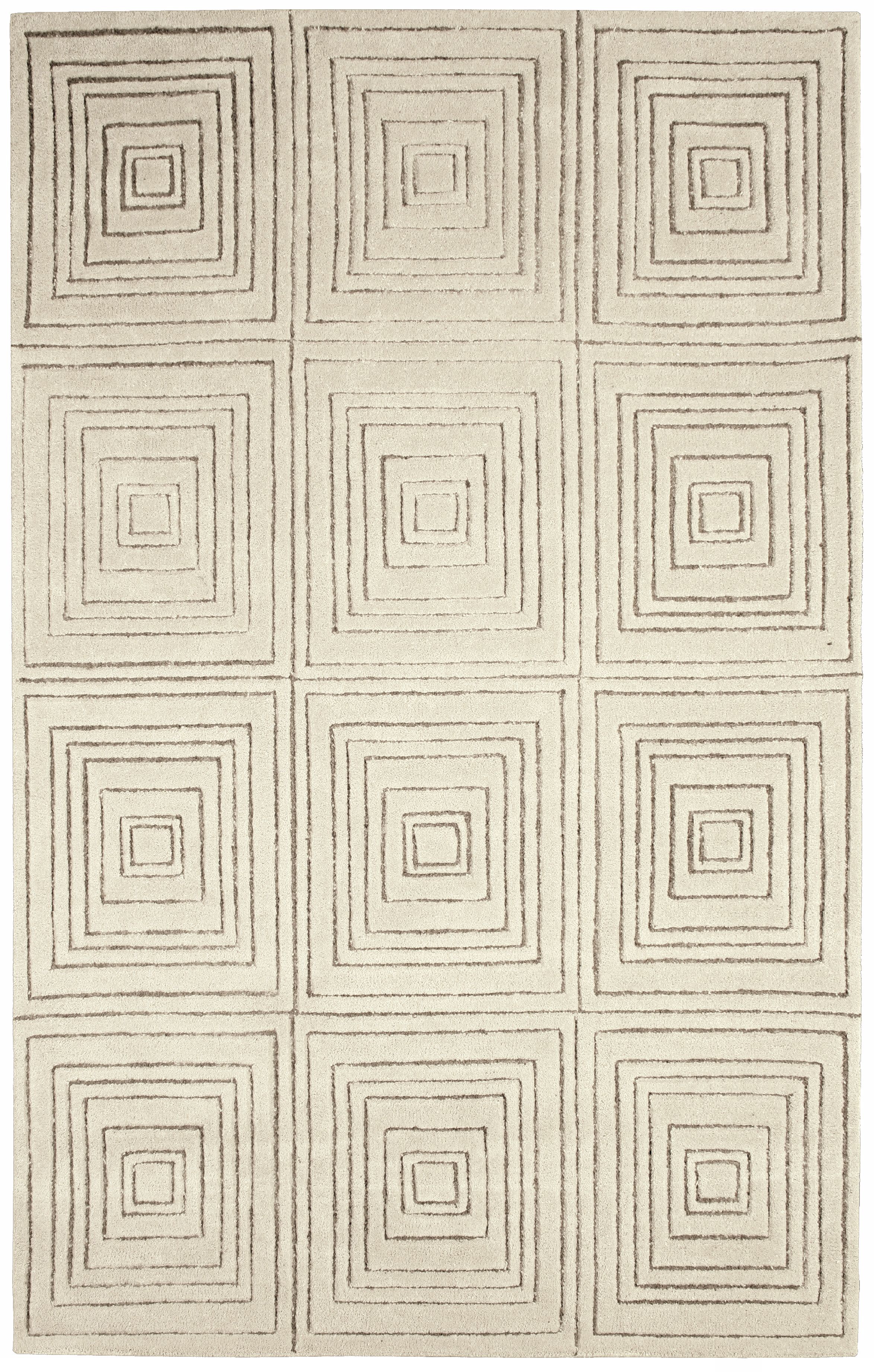 Natural Wool Collection Latte Cream Beige Area Rug