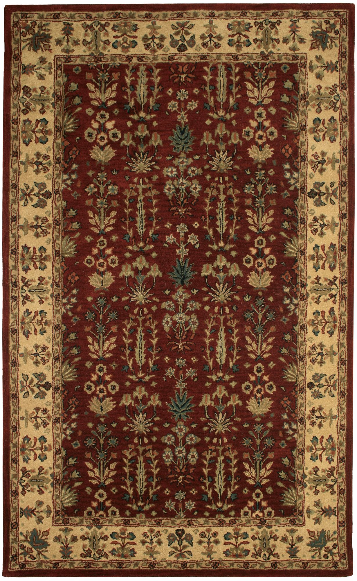 Natural Wool Collection Mulberry Area Rug