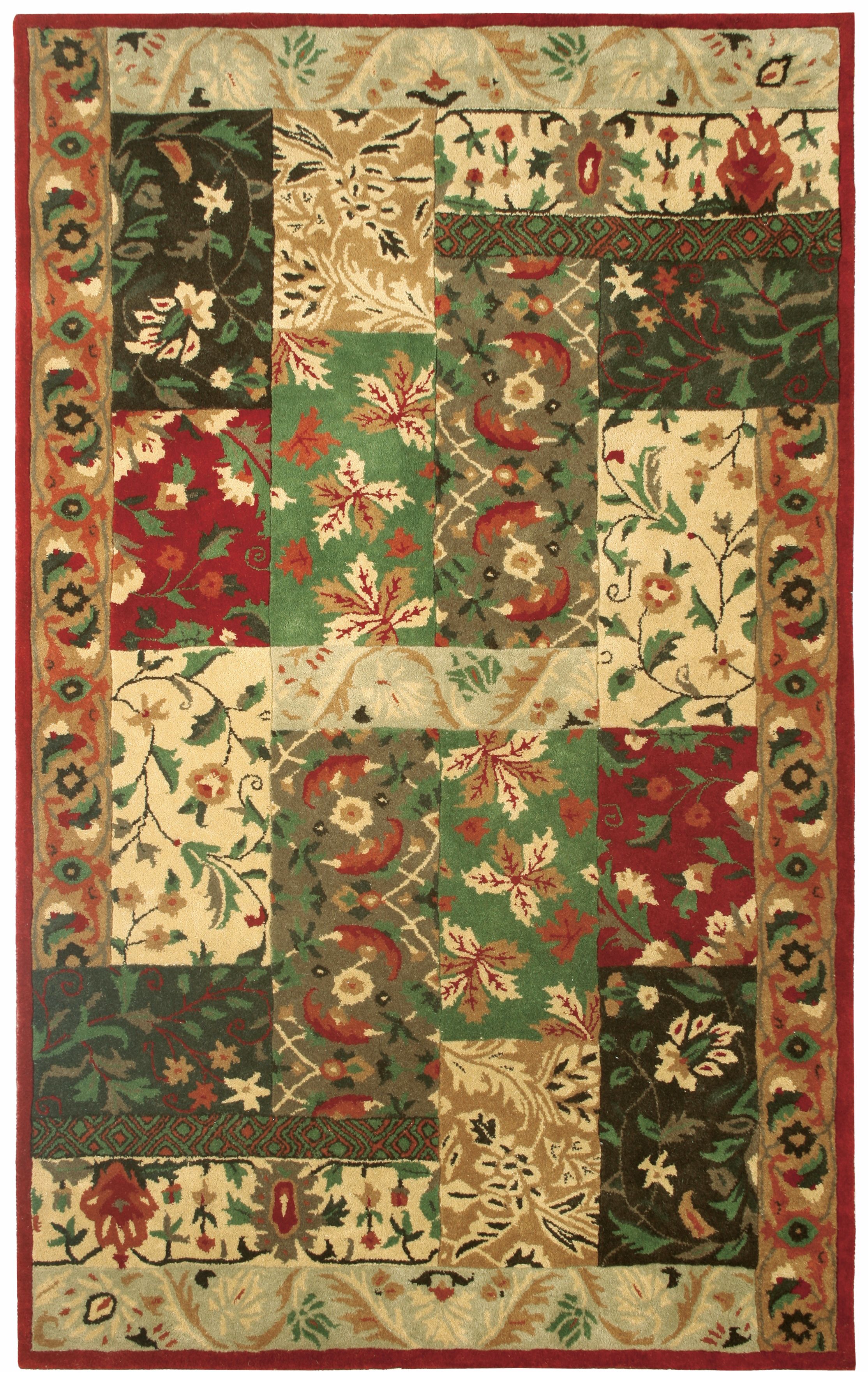 Natural Wool Collection Potpourri Multicolor Area Rug