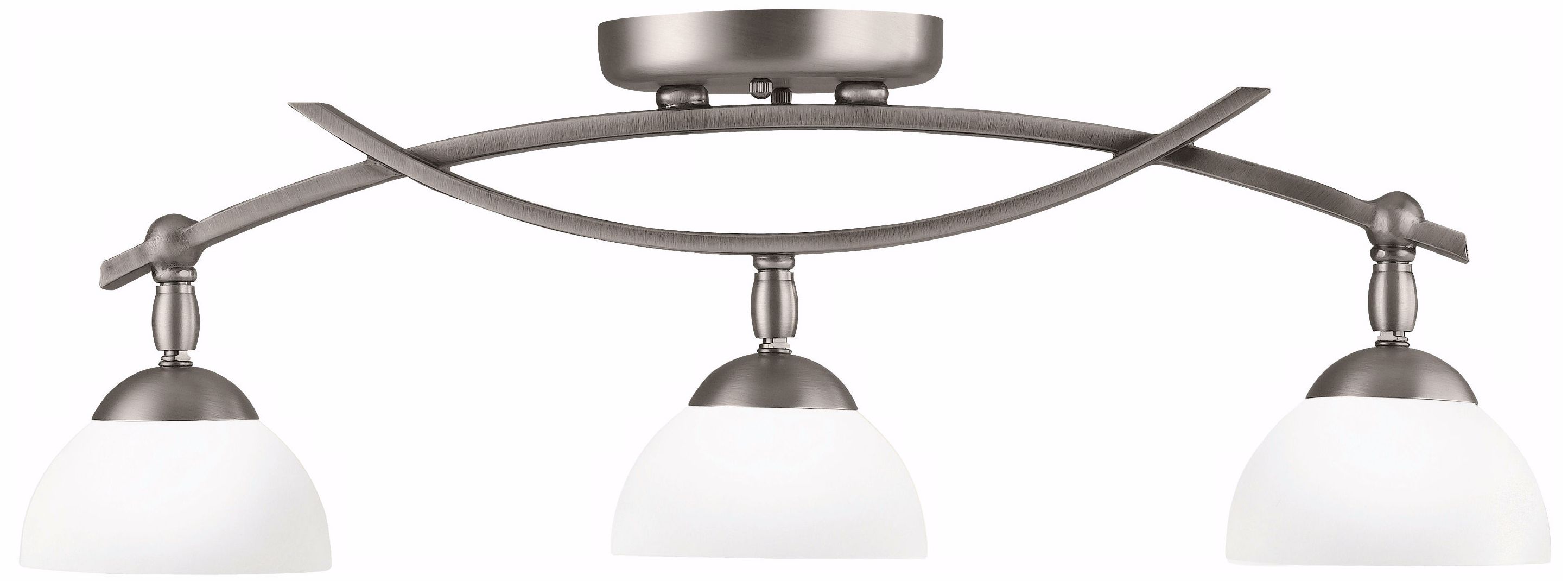 Bellamy Collection Pewter 3-Light Rail Ceiling Light