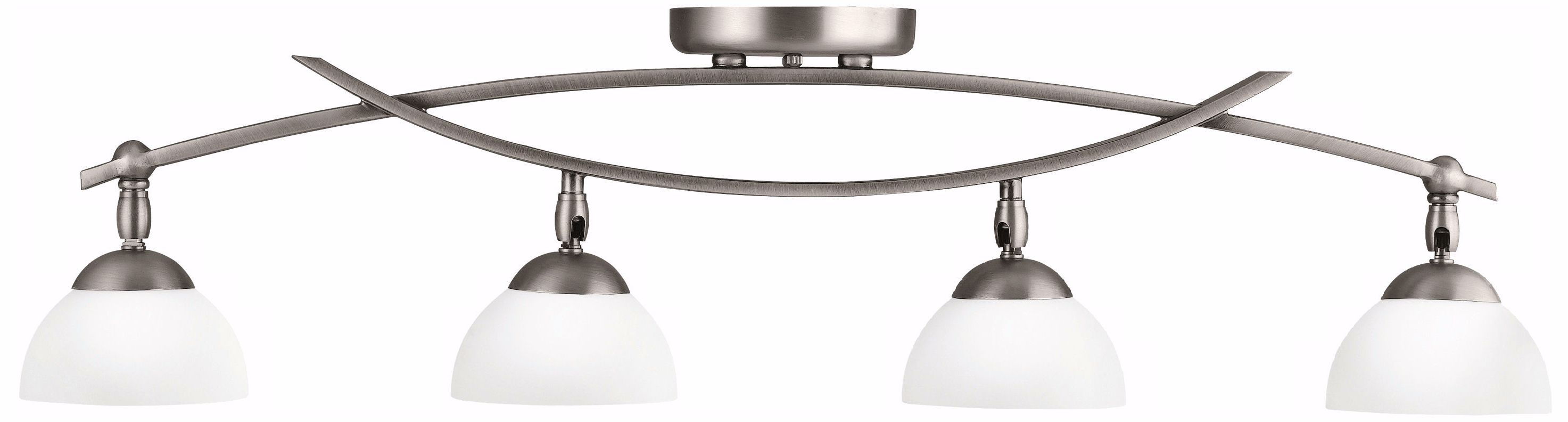 Bellamy Collection Pewter 4-Light Rail Ceiling Light
