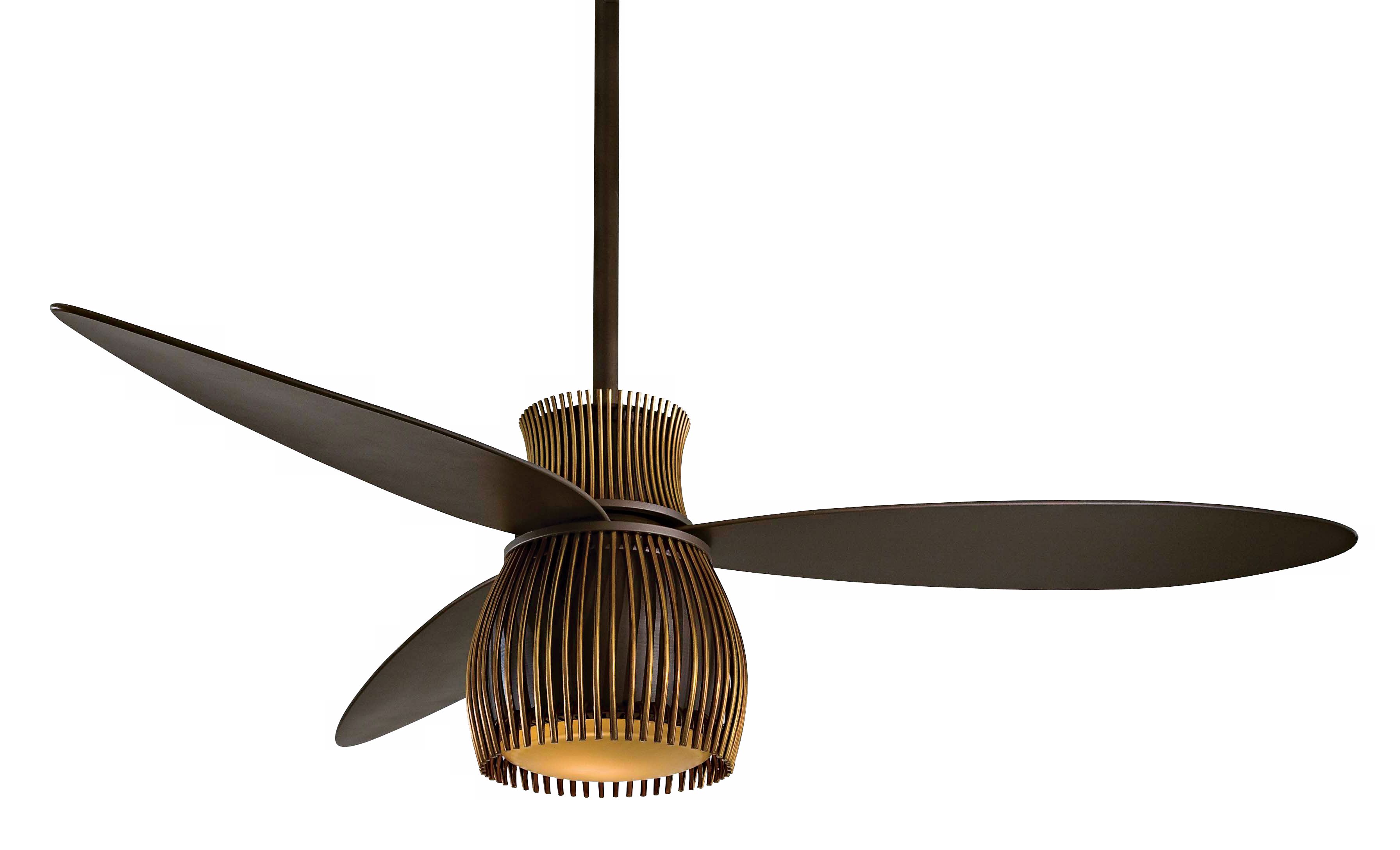 56" Minka Aire Uchiwa Bronze and Brass Finish Ceiling Fan
