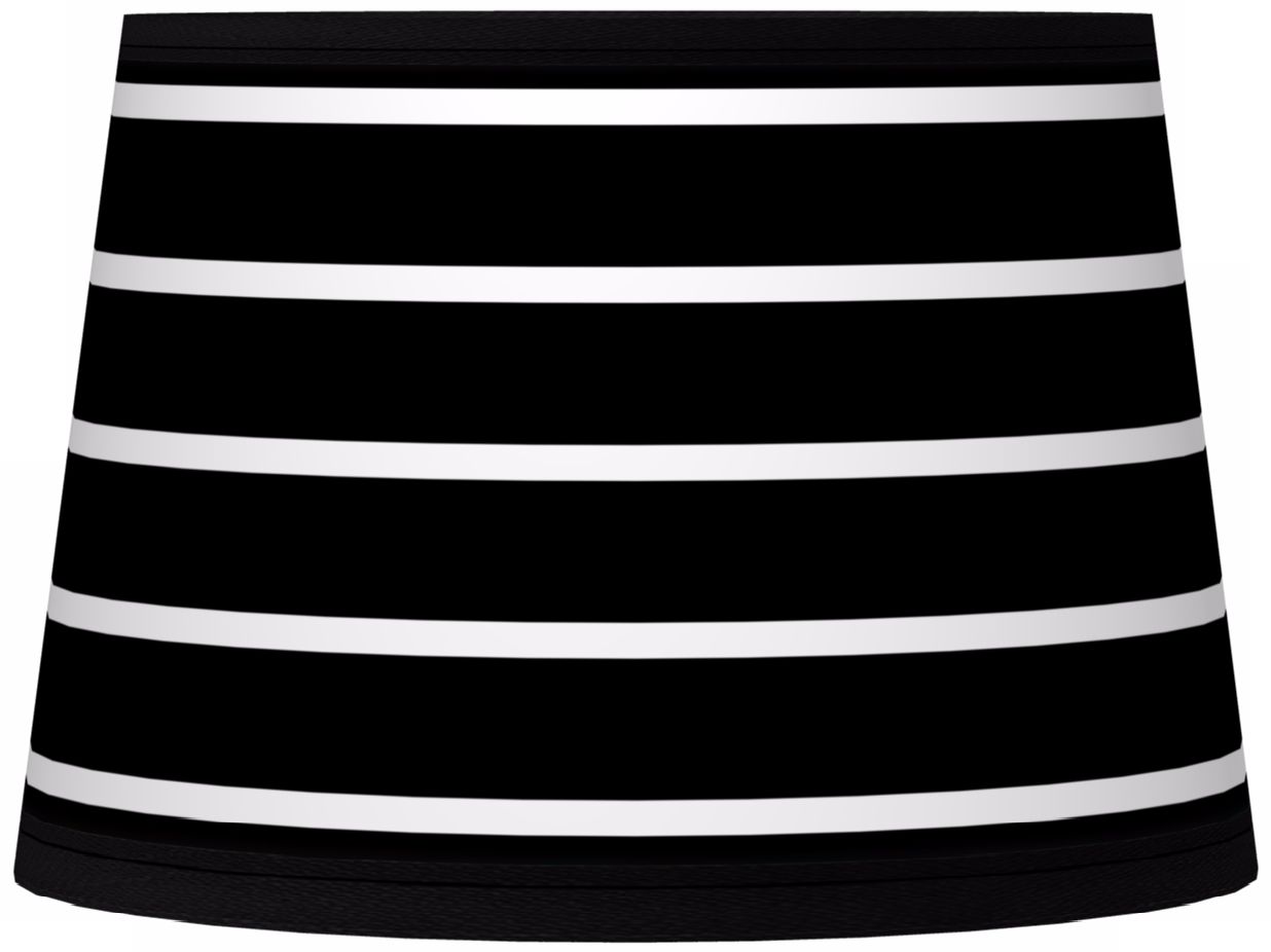 Bold Black Stripe Tapered Lamp Shade 10x12x8 (Spider)