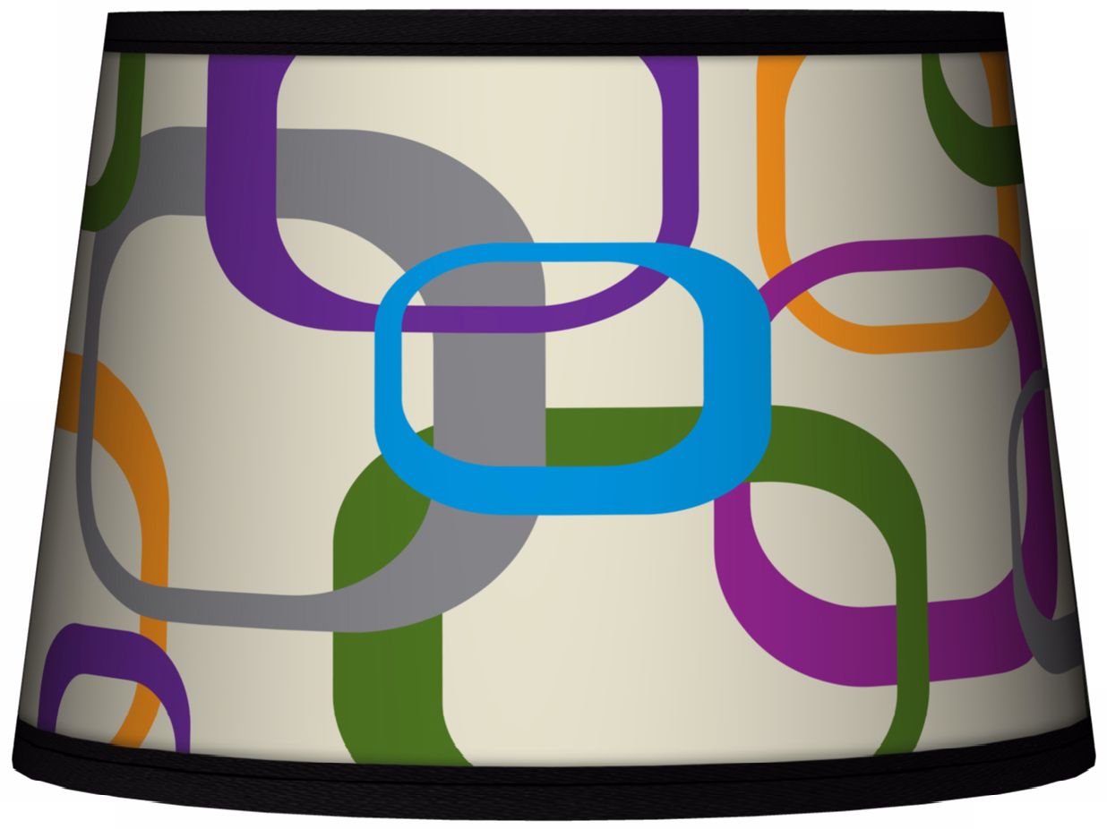 Retro Squares Scramble Tapered Lamp Shade 10x12x8 (Spider)