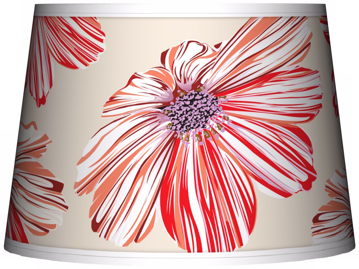 Floral Ruby Tapered Lamp Shade 10x12x8 (Spider)