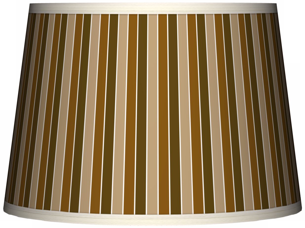 Umber Stripes Tapered Lamp Shade 10x12x8 (Spider)