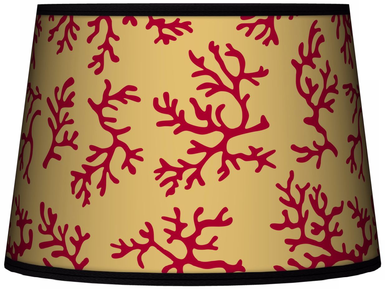 Crimson Coral Tapered Lamp Shade 10x12x8 (Spider)