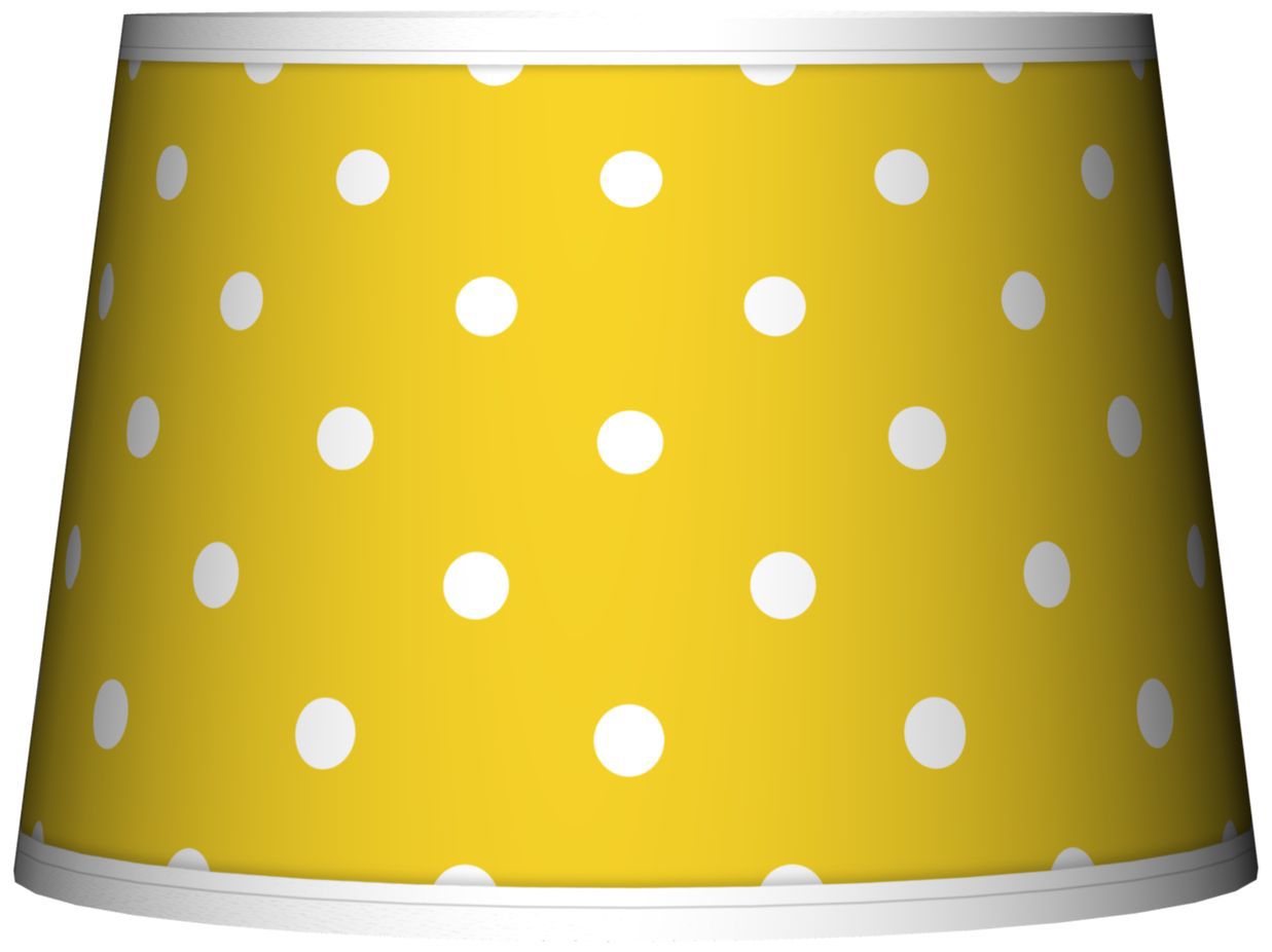 Mini Dots Yellow Tapered Lamp Shade 10x12x8 (Spider)