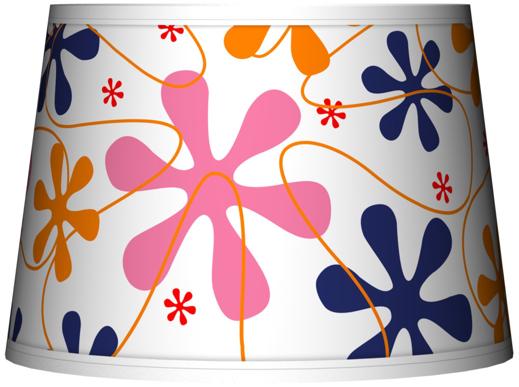 Retro Pink Tapered Lamp Shade 10x12x8 (Spider)