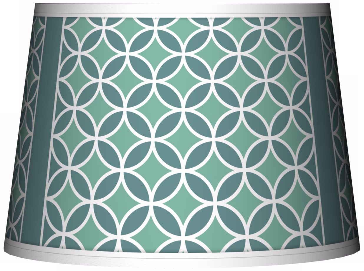 Aqua Rings Giclee Tapered Lamp Shade 10x12x8 (Spider)