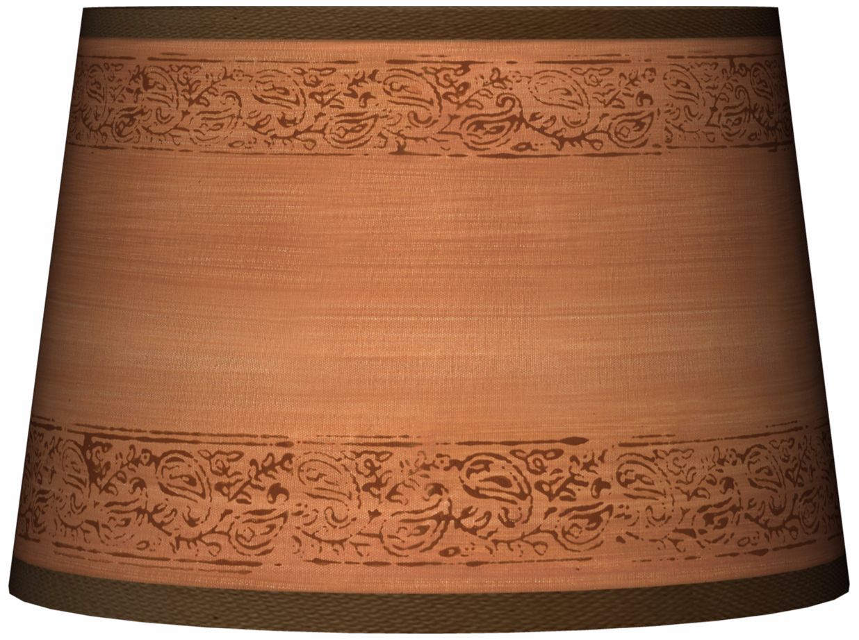 Paisley Trim Tapered Lamp Shade 10x12x8 (Spider)