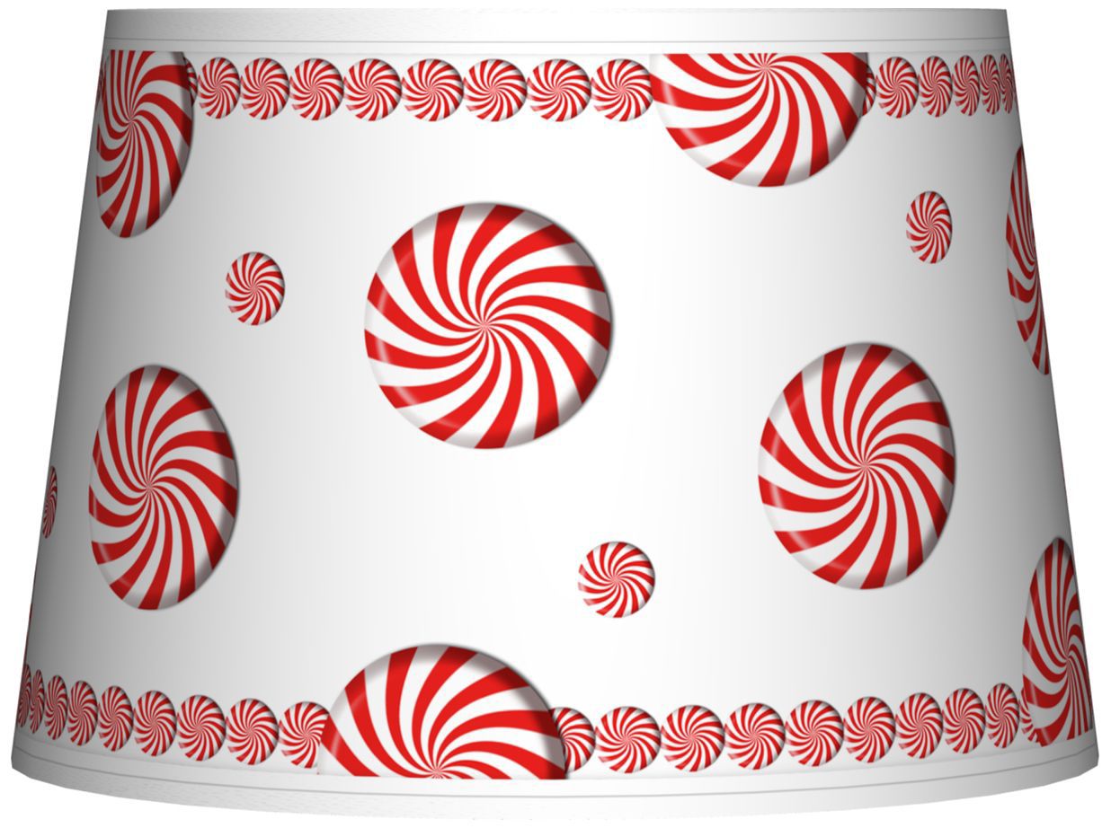 Peppermint Pinwheels Giclee Shade 10x12x8 (Spider)