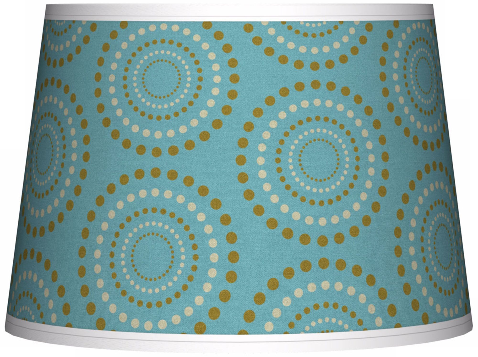 Blue Calliope Linen Tapered Lamp Shade 10x12x8 (Spider)