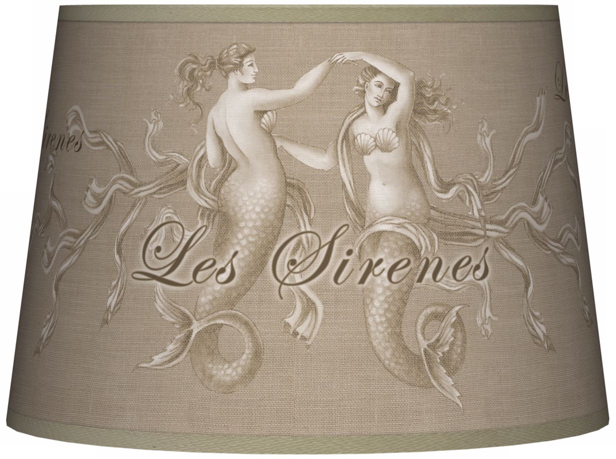 Les Sirenes Natural Tapered Lamp Shade 10x12x8 (Spider)