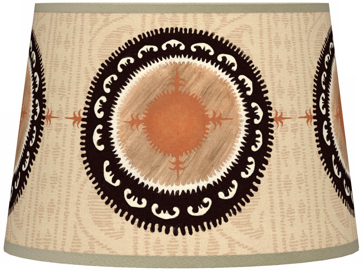 Travelers Compass Tapered Giclee Lamp Shade 10x12x8 (Spider)