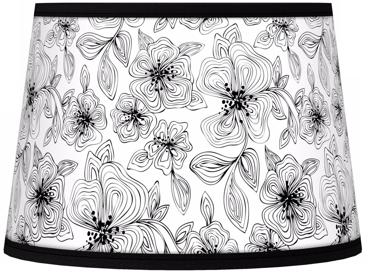 Stacy Garcia Linear Floral Tapered Giclee Shade 10x12x8 (Spider)