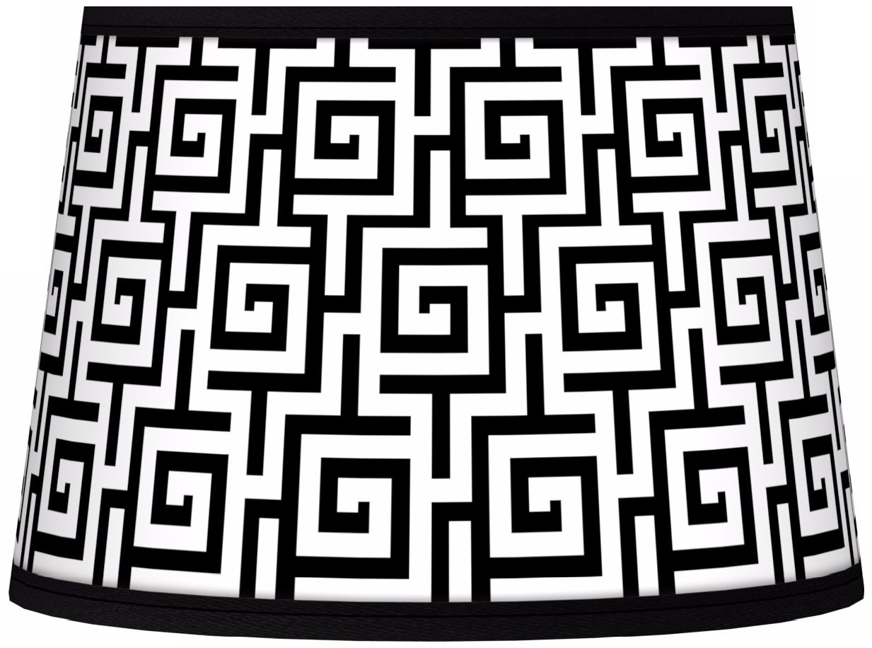 Greek Key Giclee Tapered Lamp Shade 10x12x8 (Spider)