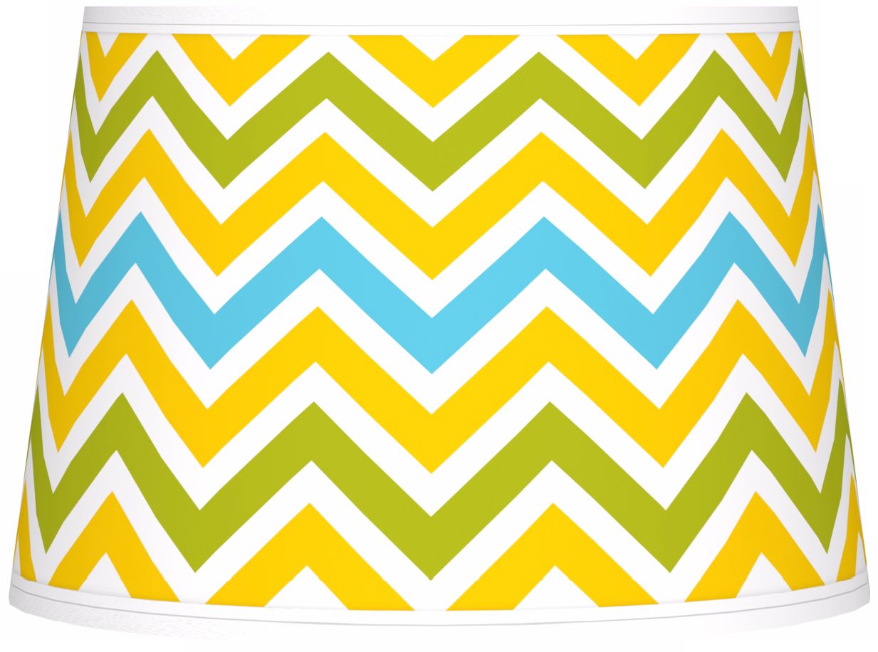Citrus Zig Zag Giclee Tapered Lamp Shade 10x12x8 (Spider)