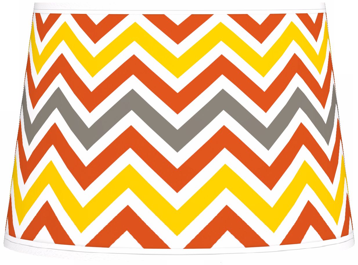 Flame Zig Zag Tapered Lamp Shade 10x12x8 (Spider)