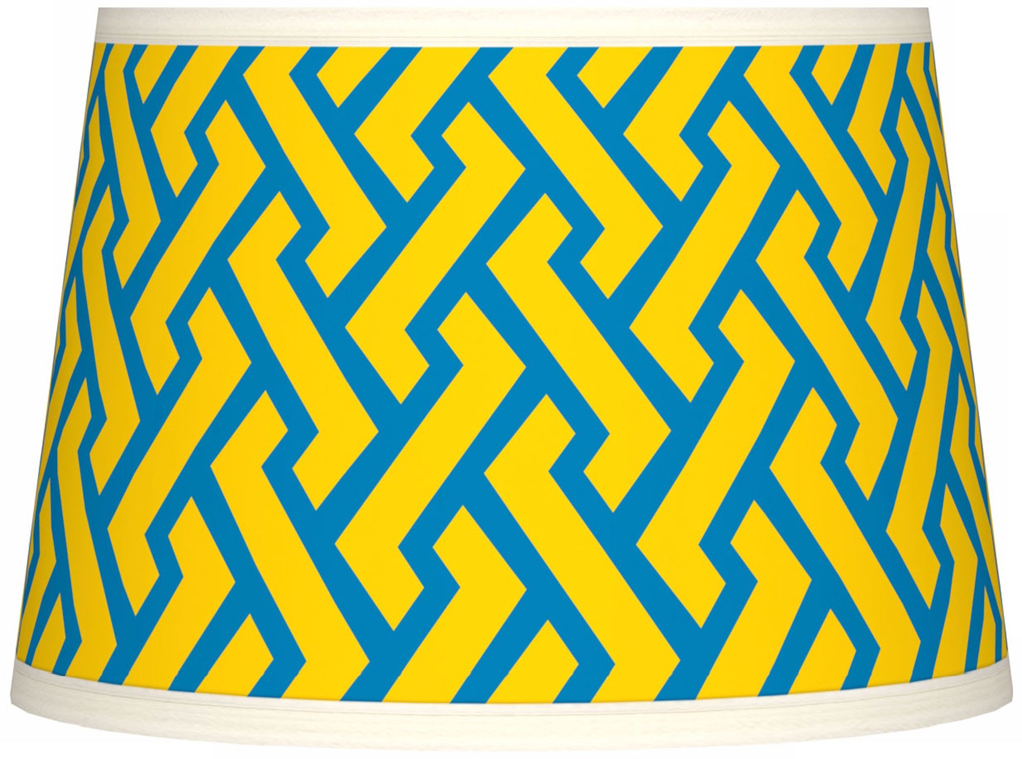 Yellow Brick Weave Tapered Lamp Shade 10x12x8 (Spider)