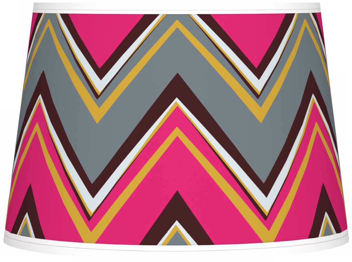 Stacy Garcia Chevron Pride Pink Tapered Shade 10x12x8 (Spider)
