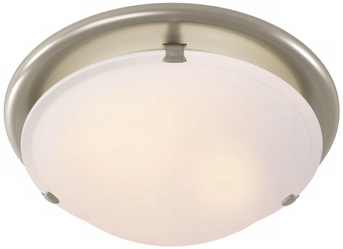 Sleek Circle Brushed Nickel Bathroom Fan with Light