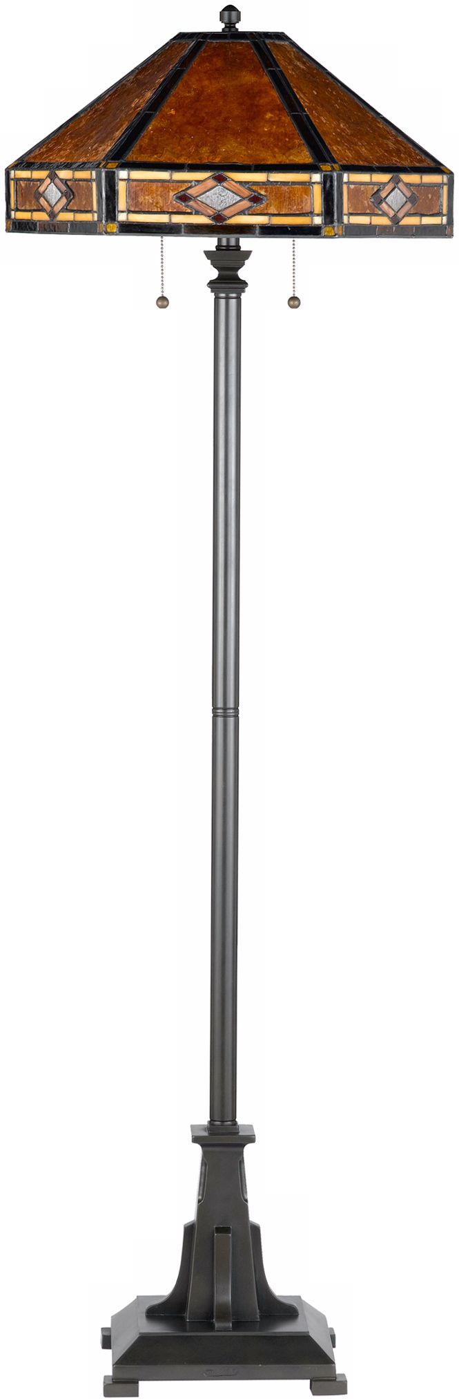 Diamond Tiffany Style Mica Shade Floor Lamp