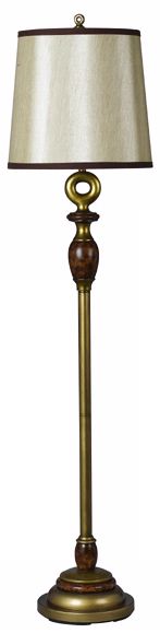 Antique Brass Finish 60" High Floor Lamp