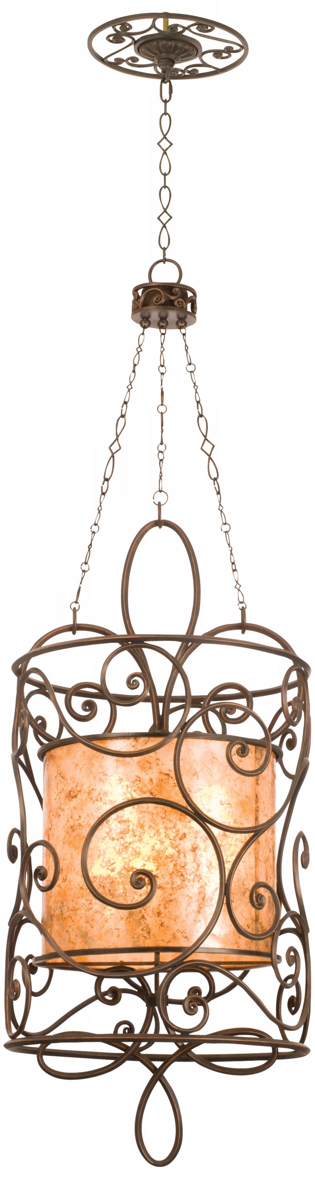 Windsor Collection Stained Mica 12-Light Foyer Chandelier