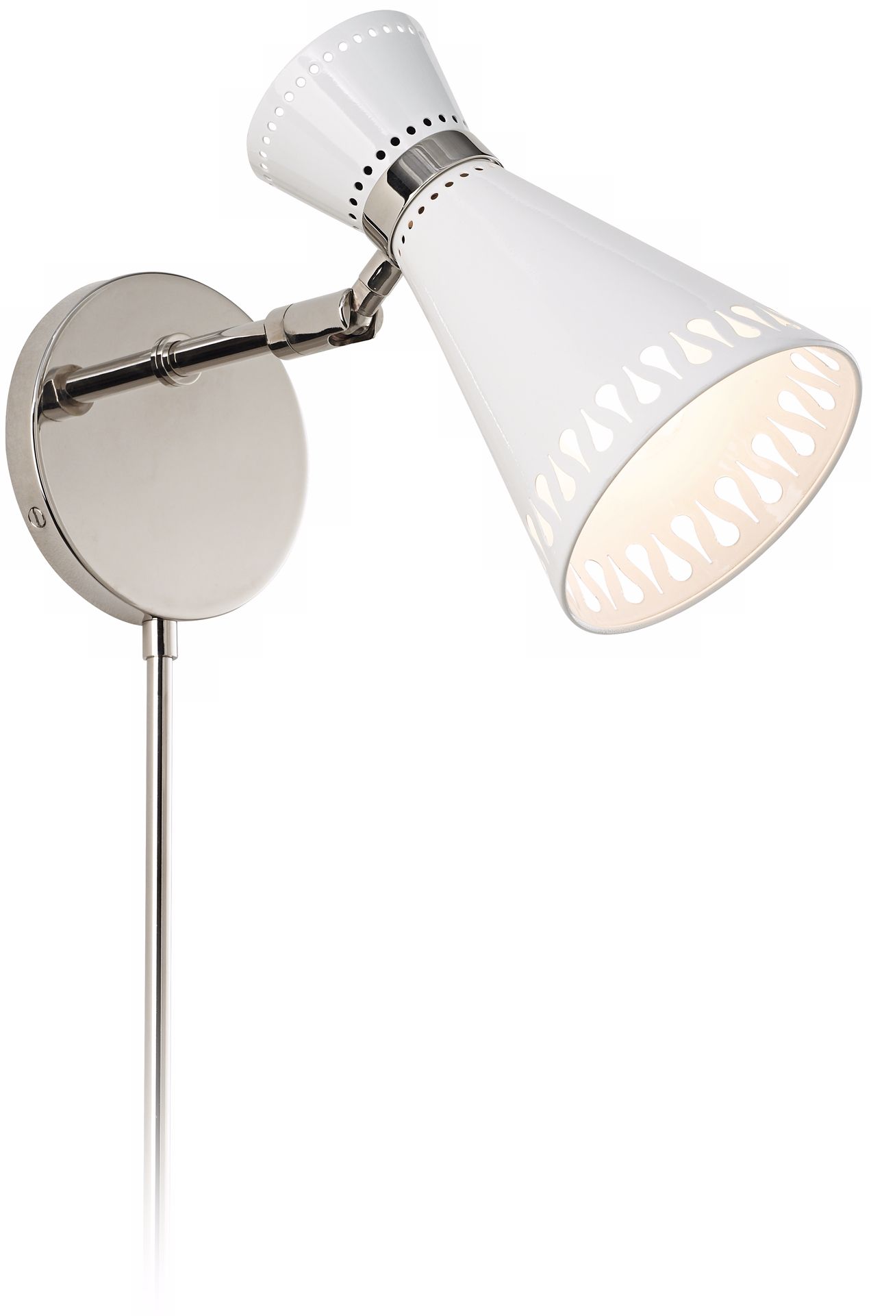 Jonathan Adler Havana Polished Nickel Plug-In Sconce