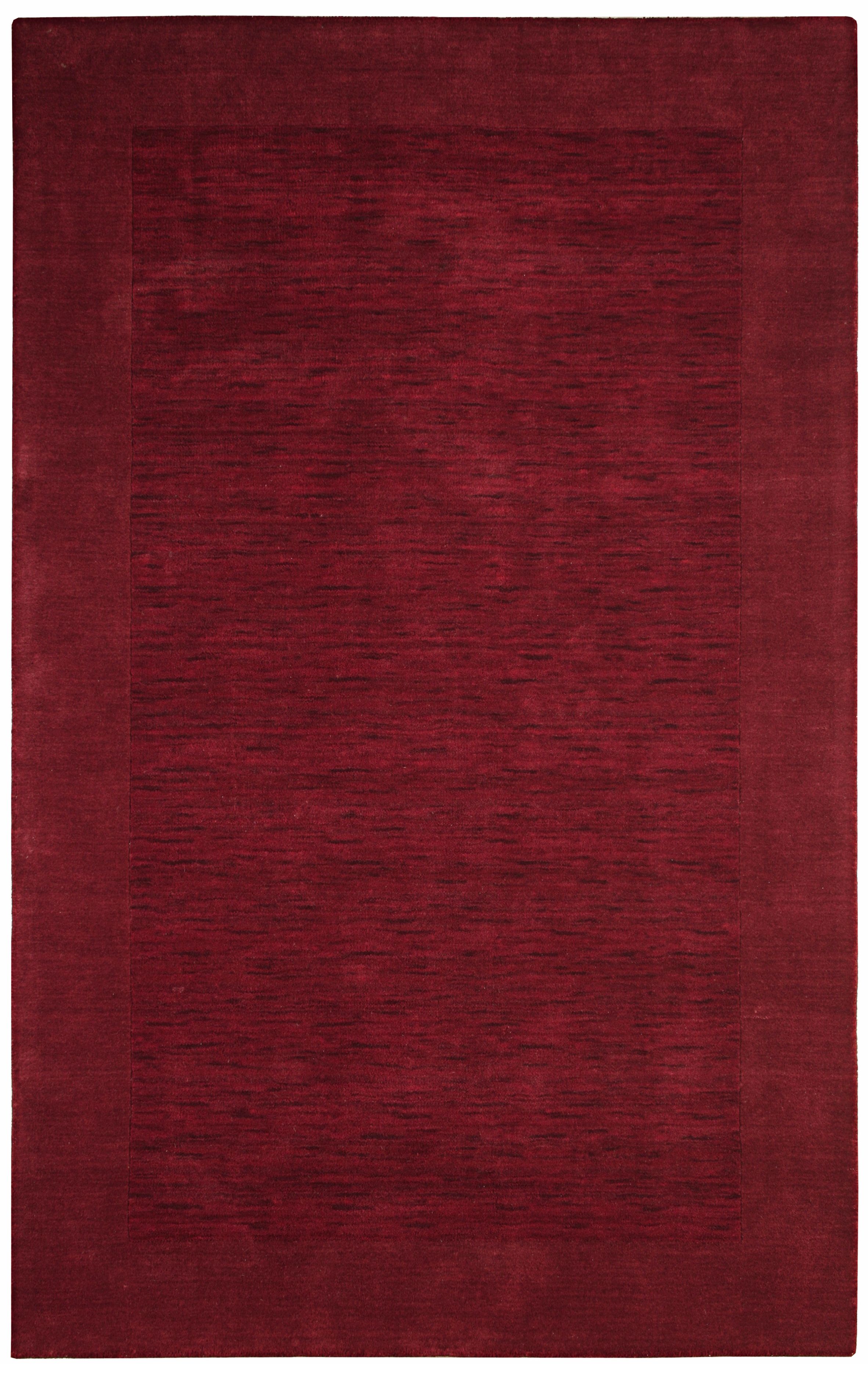 Auckland Collection Cabernet Red Wool Area Rug