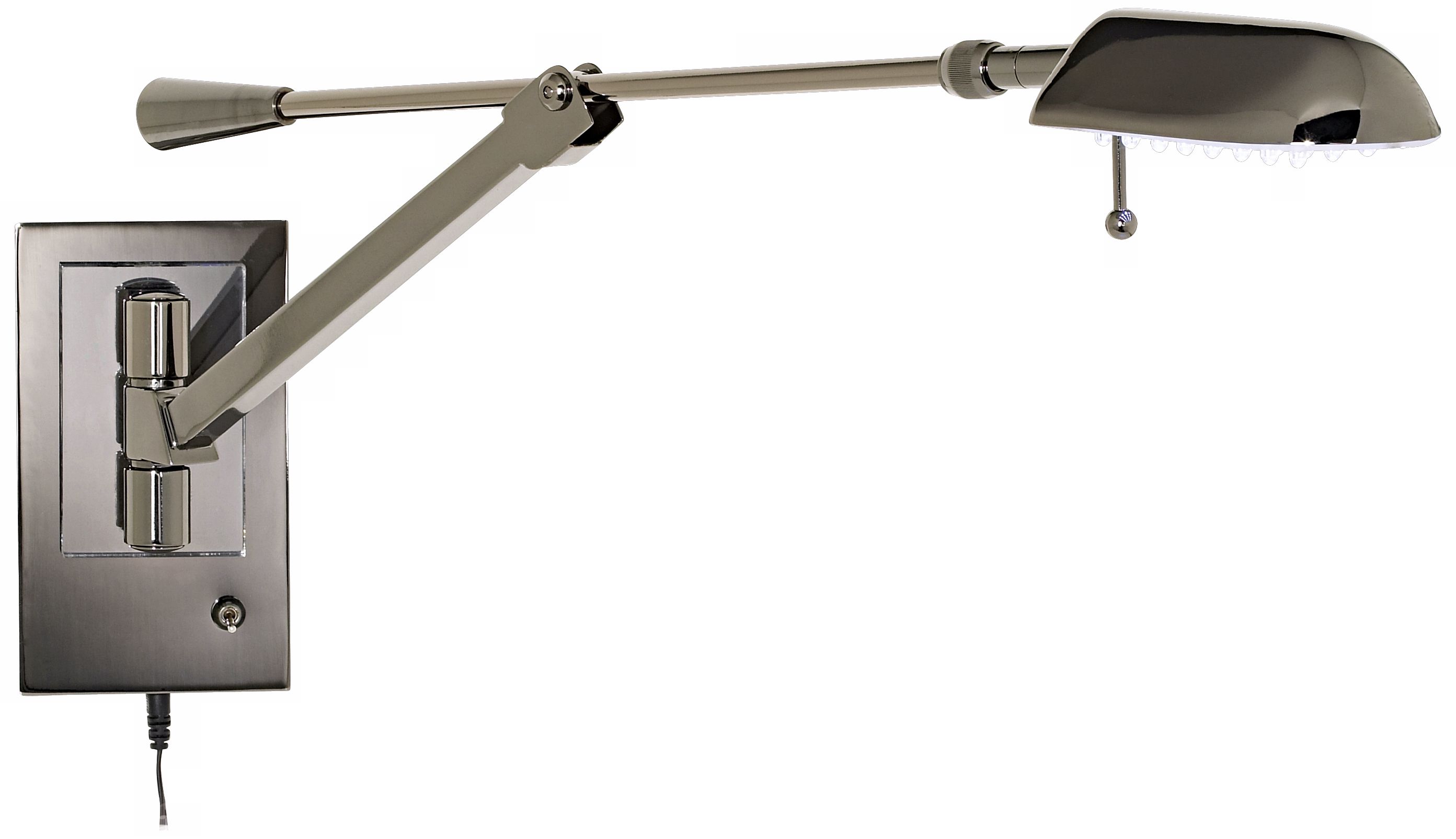 Black Chrome Adjustable Arm LED Swing Arm
