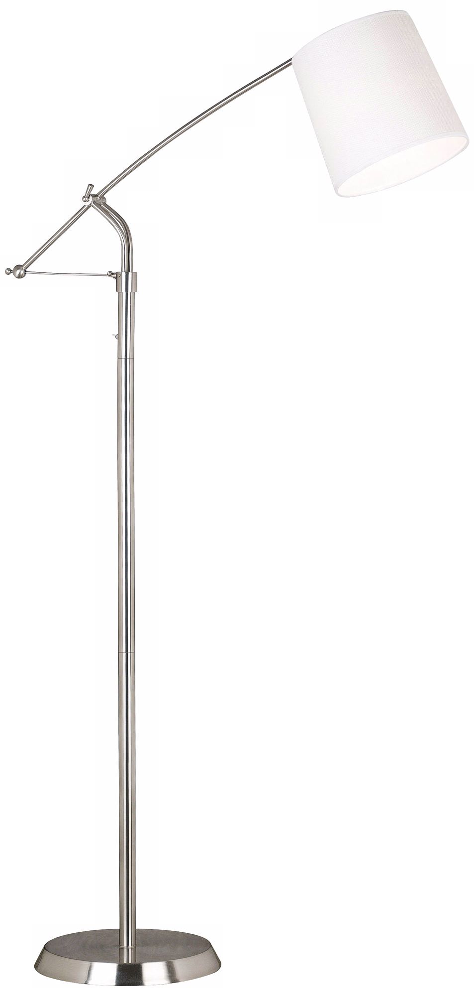 Kenroy Reeler Brushed Steel Balance Arm Floor Lamp
