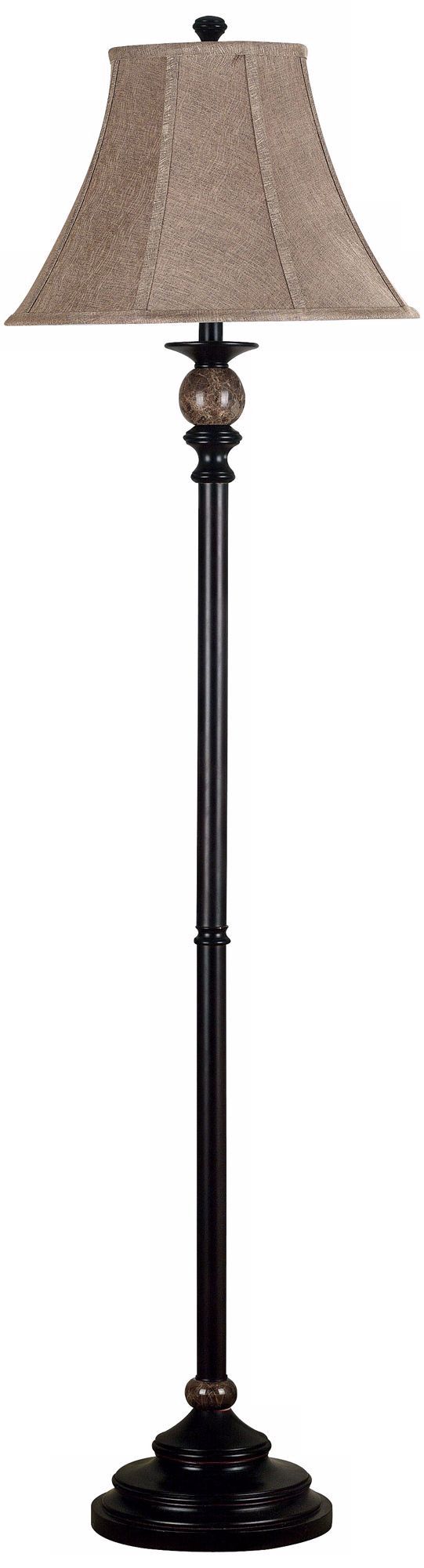 Kenroy Plymouth Marble and Bronze Floor Lamp